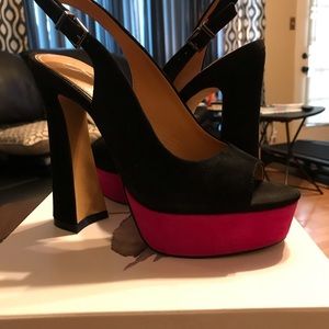 Jessica Simpson Platform Heels RAXIE Blk Suede Heels